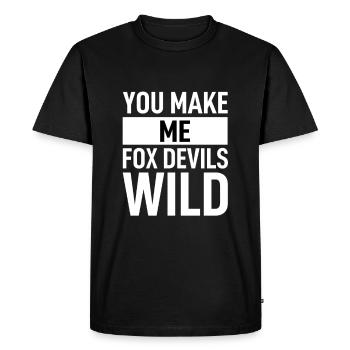 Denglisch - You Make Me Fox Devils Wild - Men's Premium Organic T-Shirt - black - Front - Nico (187cm)