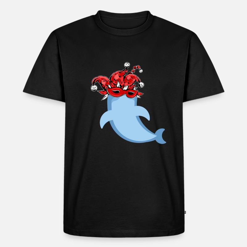 Karneval Wal - Männer Premium Bio T-Shirt - Schwarz
