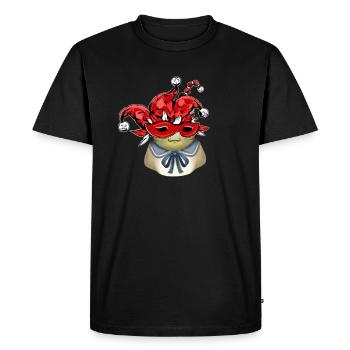 Karneval Frosch - Männer Premium Bio T-Shirt - Schwarz - Vorne - Nico (187cm)