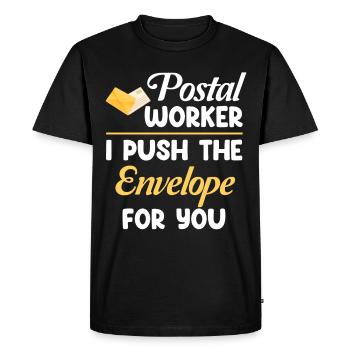 Postier, je vais repousser les limites pour vous - T-shirt Premium bio Homme - noir - Devant - Nico (187cm)