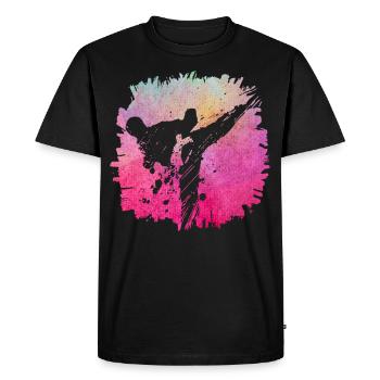 Taekwondo - Men's Premium Organic T-Shirt - black - Front - Nico (187cm)