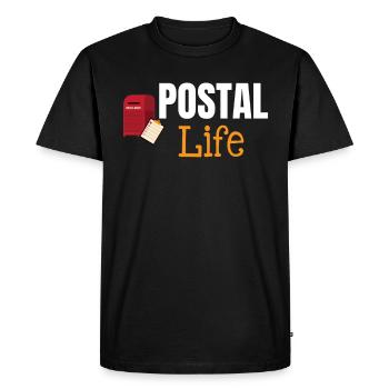 Postal Life Funny Worker Postman Postman - Men's Premium Organic T-Shirt - black - Front - Nico (187cm)