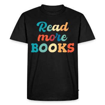 Lire la suite Livres Amateurs de livres Bookish - T-shirt Premium bio Homme - noir - Devant - Nico (187cm)