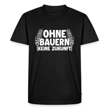 No future without farmers - Men's Premium Organic T-Shirt - black - Front - Nico (187cm)