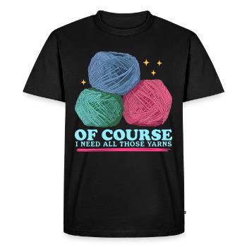 Crochet au Crochet | Crochet Crochet Cadeau - T-shirt Premium bio Homme - noir - Devant - Nico (187cm)