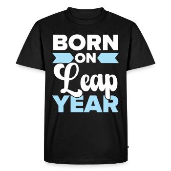 Happy Birthday Leap Year February 29 Leap Day - Men's Premium Organic T-Shirt - black - Front - Nico (187cm)