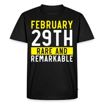 Happy Birthday Leap Year February 29 Leap Day - Men's Premium Organic T-Shirt - black - Front - Nico (187cm)