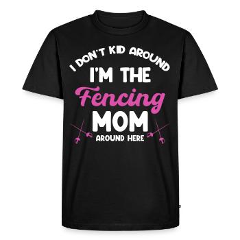 Je ne plaisante pas, je suis la maman de l’escrimeur - T-shirt Premium bio Homme - noir - Devant - Nico (187cm)