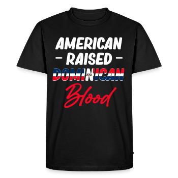 Sang dominicain élevé aux États-Unis - T-shirt Premium bio Homme - noir - Devant - Nico (187cm)