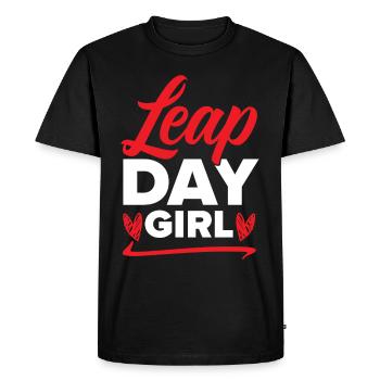 Joyeux anniversaire Année bissextile 29 février Jour bissextile - T-shirt Premium bio Homme - noir - Devant - Nico (187cm)