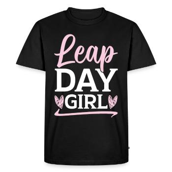 Joyeux anniversaire Année bissextile 29 février Jour bissextile - T-shirt Premium bio Homme - noir - Devant - Nico (187cm)