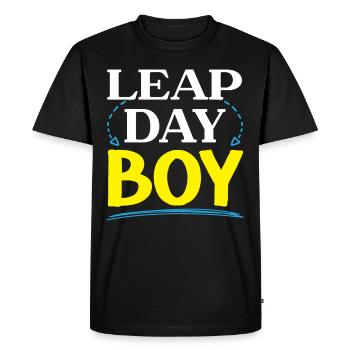 Happy Birthday Leap Year February 29 Leap Day - Men's Premium Organic T-Shirt - black - Front - Nico (187cm)