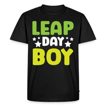 Joyeux anniversaire Année bissextile 29 février Jour bissextile - T-shirt Premium bio Homme - noir - Devant - Nico (187cm)