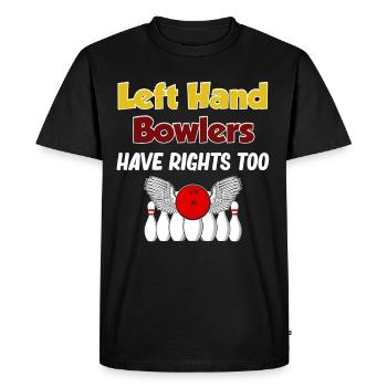Les quilleurs gauchers ont également des quilleurs droits à deux mains - T-shirt Premium bio Homme - noir - Devant - Nico (187cm)