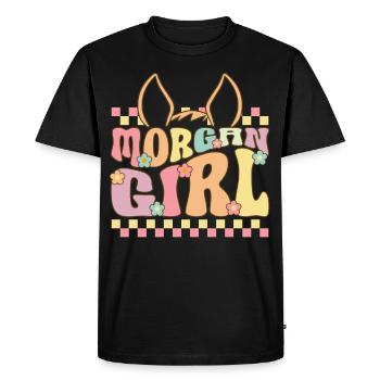 Horse Girl Femme Cavalier D’équitation - T-shirt Premium bio Homme - noir - Devant - Nico (187cm)