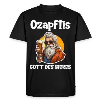 buveur de bière amateur de bière boire bière de fête - T-shirt Premium bio Homme - noir - Devant - Nico (187cm)