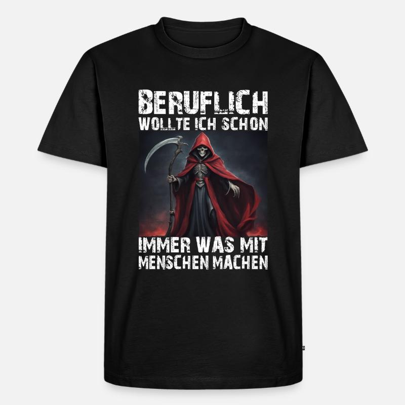 Sensenmann - Männer Premium Bio T-Shirt - Schwarz