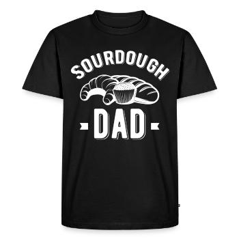 Sourdough dad, Funny baker dad, - Men's Premium Organic T-Shirt - black - Front - Nico (187cm)