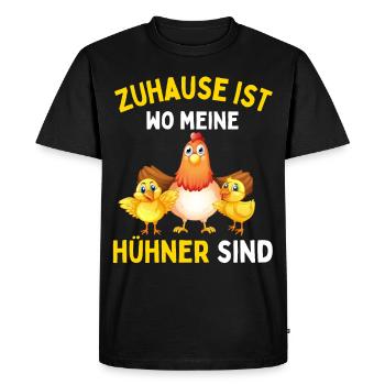J’AIME JUSTE LES POULETS ! D’ACCORD? Drôles de poulets - T-shirt Premium bio Homme - noir - Devant - Nico (187cm)