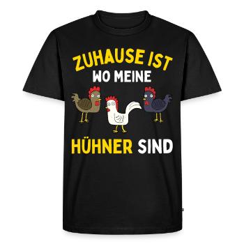 J’AIME JUSTE LES POULETS ! D’ACCORD? Drôles de poulets - T-shirt Premium bio Homme - noir - Devant - Nico (187cm)