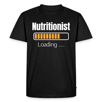 La diététiste est invitée à l’avenir - T-shirt Premium bio Homme - noir - Devant - Nico (187cm)