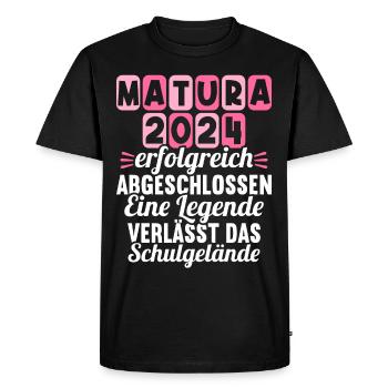 Matura Jeunes Filles Femmes et Hommes Matura 2024 - T-shirt Premium bio Homme - noir - Devant - Nico (187cm)