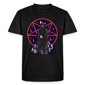 Mort, Monstre, Horreur, Fantaisie, Démon, Mort, Halloween - T-shirt Premium bio Homme - noir - Devant - Nico (187cm)