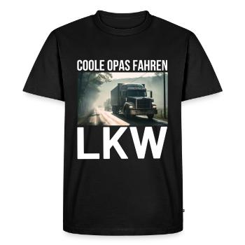 Cool Grandpas Driving Truck - Men's Premium Organic T-Shirt - black - Front - Nico (187cm)