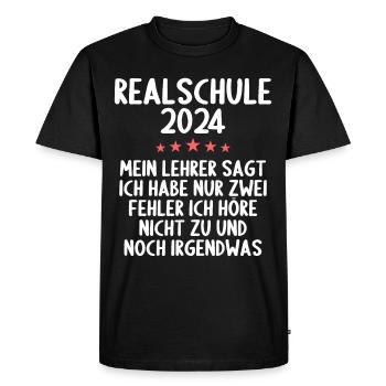 Lycée Jeunes Filles Lycée 2024 - T-shirt Premium bio Homme - noir - Devant - Nico (187cm)