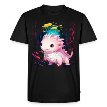 axolotl - T-shirt Premium bio Homme - noir - Devant - Nico (187cm)