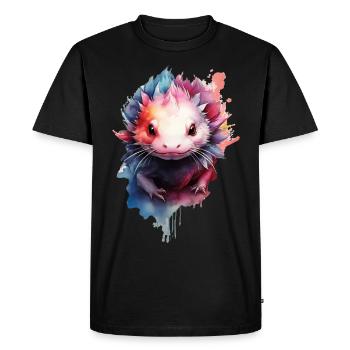 Axolotl - Men's Premium Organic T-Shirt - black - Front - Nico (187cm)