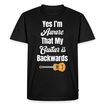 Oui, je suis conscient que ma guitare - T-shirt Premium bio Homme - noir - Devant - Nico (187cm)