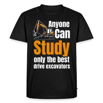 Tout le monde ne peut étudier que les meilleures pelles Excavatrices - T-shirt Premium bio Homme - noir - Devant - Nico (187cm)