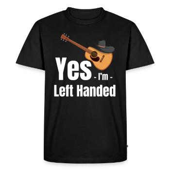 Ja. Ich Bin Linkshänder. Gitarrist Bassist - T-shirt Premium bio Homme - noir - Devant - Nico (187cm)