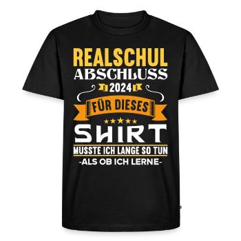 Lycée Jeunes Filles Lycée 2024 - T-shirt Premium bio Homme - noir - Devant - Nico (187cm)