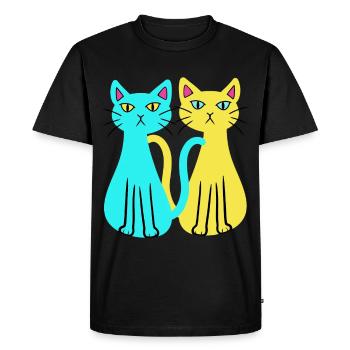 Ukraine, Chats domestiques, Chat, Ami des animaux, Bien-être animal - T-shirt Premium bio Homme - noir - Devant - Nico (187cm)