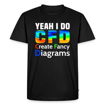 Oui, je rends la CFD amusante Ingénieur en dynamique des fluides - T-shirt Premium bio Homme - noir - Devant - Nico (187cm)