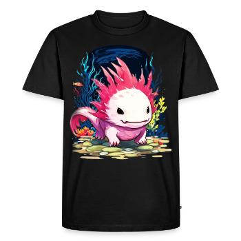 Axolotl - T-shirt Premium bio Homme - noir - Devant - Nico (187cm)