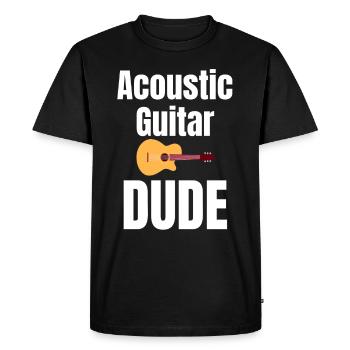 C’est ce que je fais, je joue en acoustique et - T-shirt Premium bio Homme - noir - Devant - Nico (187cm)