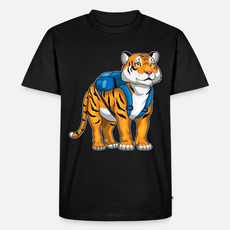 Tiger Student Backpack School - Men's Premium Organic T-Shirt - black