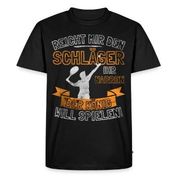 Drôle de joueur de tennis Tennis Saying Is Enough For Me - T-shirt Premium bio Homme - noir - Devant - Nico (187cm)