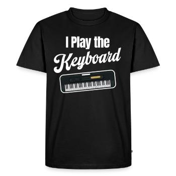 Je joue la valse au clavier, claviériste, - T-shirt Premium bio Homme - noir - Devant - Nico (187cm)