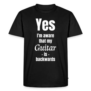 Oui, je suis conscient que ma guitare - T-shirt Premium bio Homme - noir - Devant - Nico (187cm)