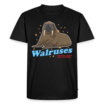 Morse morse sceau cadeau - T-shirt Premium bio Homme - noir - Devant - Nico (187cm)