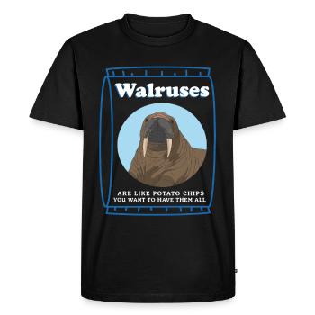 Morse morse phoque morse cadeau - T-shirt Premium bio Homme - noir - Devant - Nico (187cm)