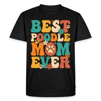 Groovy Dog Lover Chien Maman - T-shirt Premium bio Homme - noir - Devant - Nico (187cm)