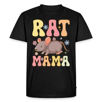 Groovy Rat Mom Female Rat Pet Owner - Men's Premium Organic T-Shirt - black - Front - Nico (187cm)