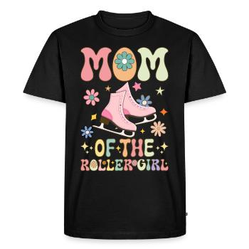 Patineuse à roulettes fille maman - T-shirt Premium bio Homme - noir - Devant - Nico (187cm)