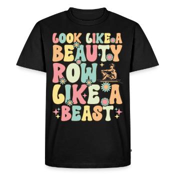 Rameur Rameur - T-shirt Premium bio Homme - noir - Devant - Nico (187cm)