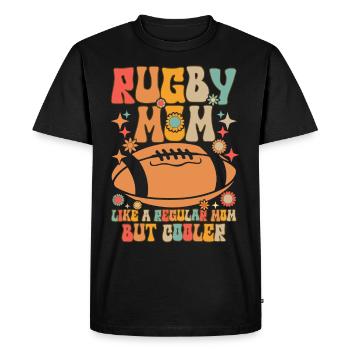 Joueur de rugby - T-shirt Premium bio Homme - noir - Devant - Nico (187cm)